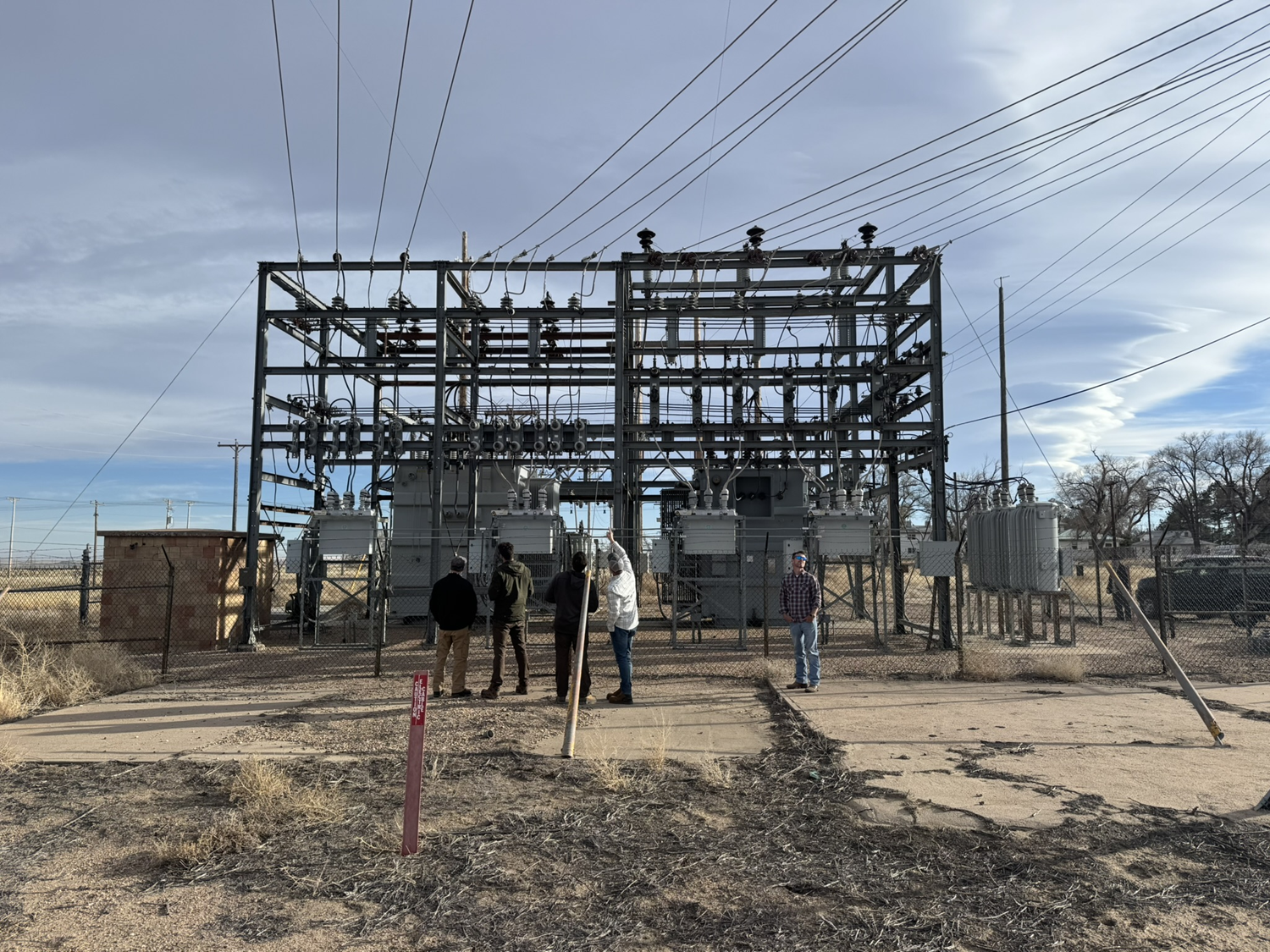 Electrical substation — vulnerability assessment training on power distribution infrastructure.
